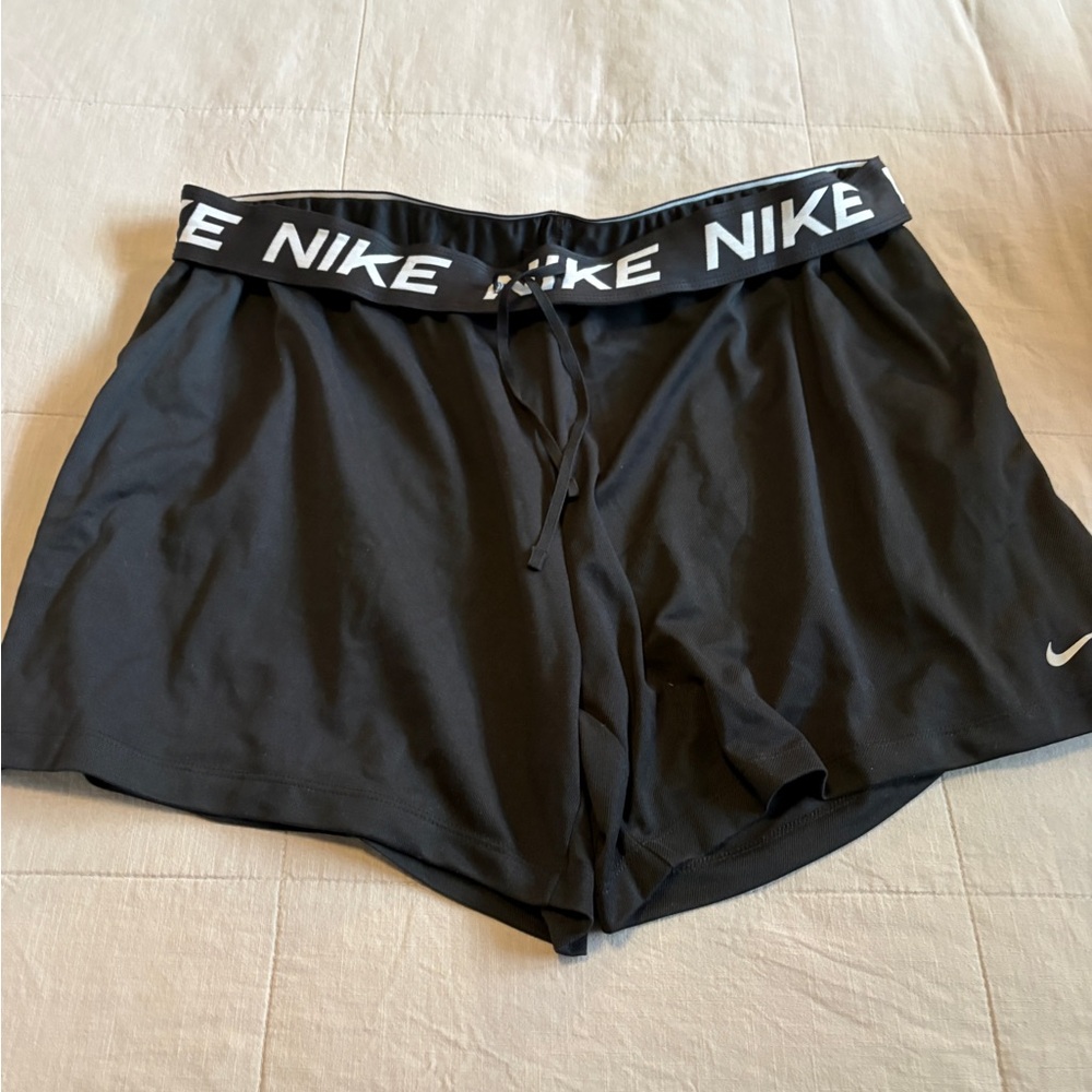 Nike Attack Dri-fit Black Workout Shorts with Logo Waistband